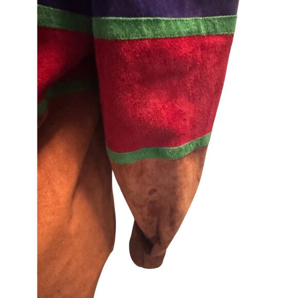 Mario Valentino Made in Italy suede jacket bold color-block Italian 42 (US S-M)a - Picture 6 of 8